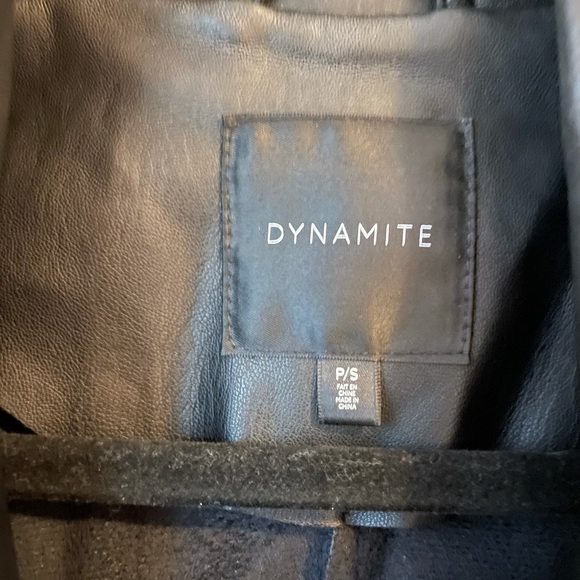 Asymetrical Zip Leather Jacket - Picture 2 of 5
